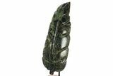 Polished Kambaba Jasper Leaf with Stand - Madagascar #335213-4